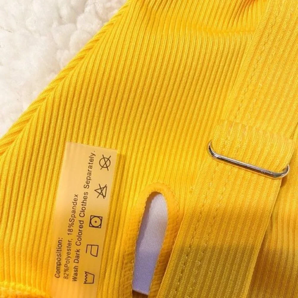 New Yellow Bikini Set